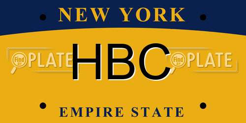 HBC New York License Plate