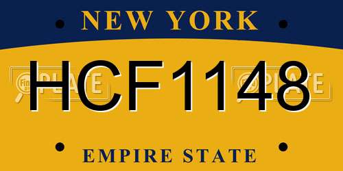HCF1148 New York License Plate
