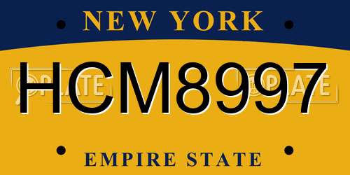 HCM8997 New York License Plate
