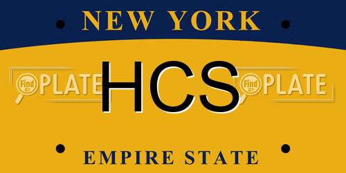HCS New York License Plate