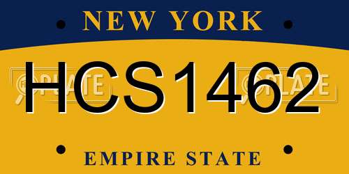 HCS1462 New York License Plate