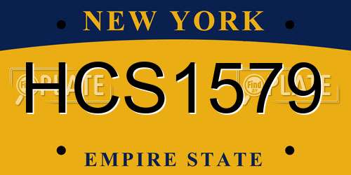 HCS1579 New York License Plate