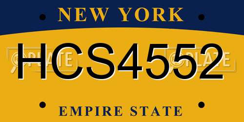 HCS4552 New York License Plate