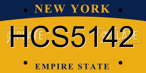 HCS5142 New York License Plate