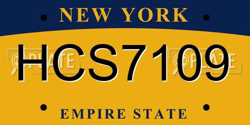 HCS7109 New York License Plate