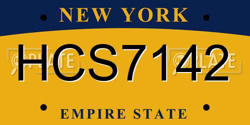 HCS7142 New York License Plate