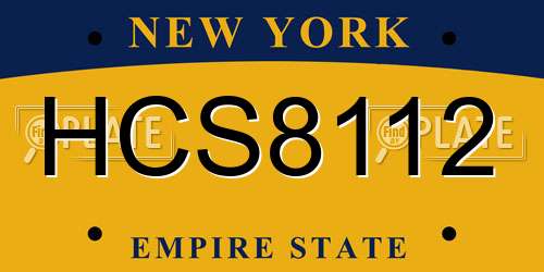 HCS8112 New York License Plate