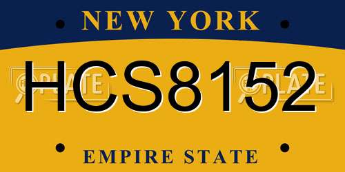 HCS8152 New York License Plate