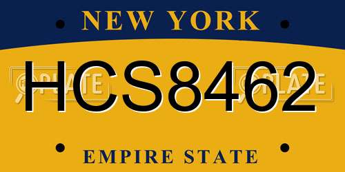 HCS8462 New York License Plate