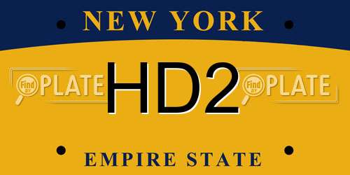 HD2 New York License Plate