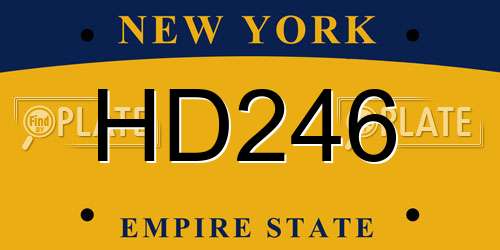 HD246 New York License Plate