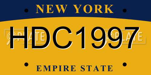 HDC1997 New York License Plate