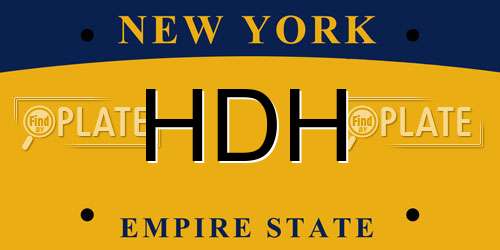 HDH New York License Plate
