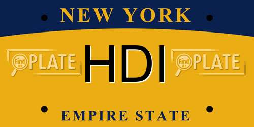 HDI New York License Plate