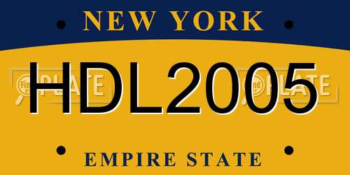 HDL2005 New York License Plate
