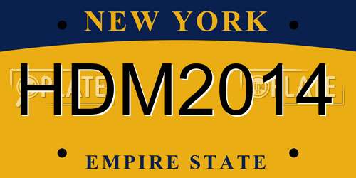 HDM2014 New York License Plate