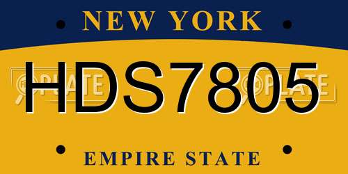 HDS7805 New York License Plate