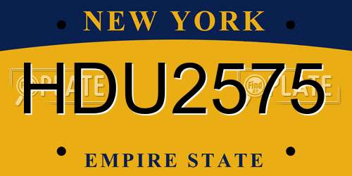 HDU2575 New York License Plate