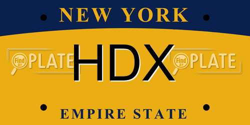 HDX New York License Plate