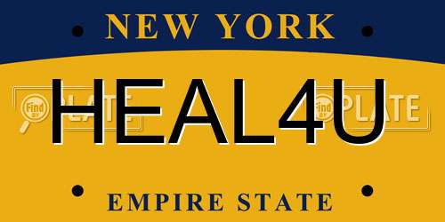HEAL4U New York License Plate