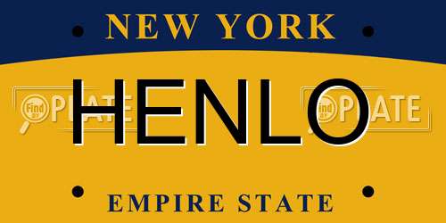 HENLO New York License Plate