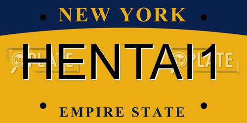 HENTAI1 New York License Plate