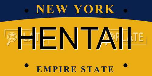 HENTAII New York License Plate