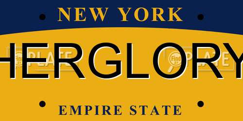 HERGLORY New York License Plate