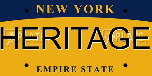 HERITAGE New York License Plate