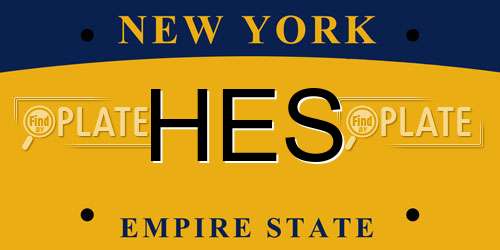 HES New York License Plate