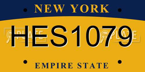 HES1079 New York License Plate
