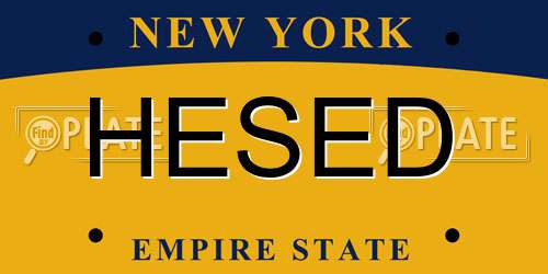 HESED New York License Plate