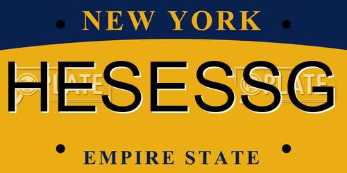 HESESSG New York License Plate