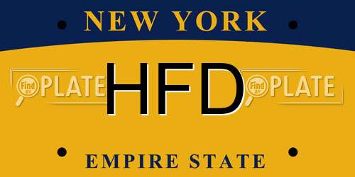 HFD New York License Plate