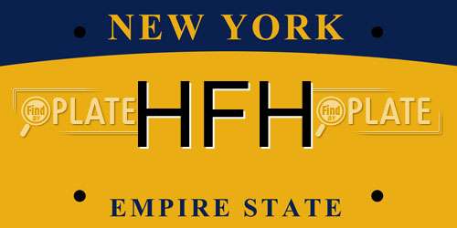 HFH New York License Plate