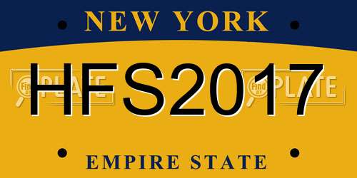 HFS2017 New York License Plate