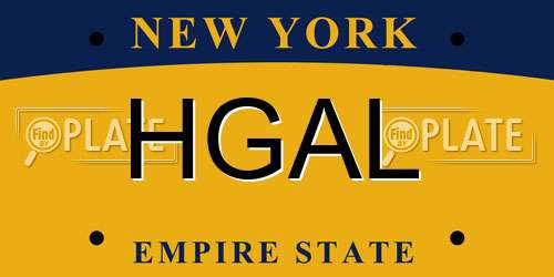 HGAL New York License Plate