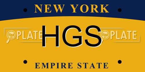 HGS New York License Plate