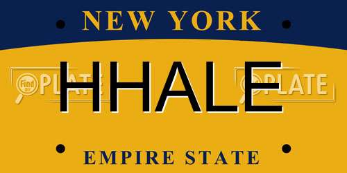 HHALE New York License Plate