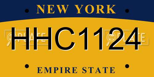 HHC1124 New York License Plate