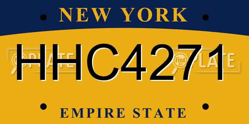 HHC4271 New York License Plate