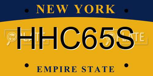HHC65S New York License Plate
