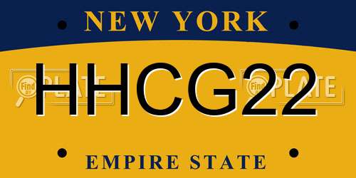 HHCG22 New York License Plate
