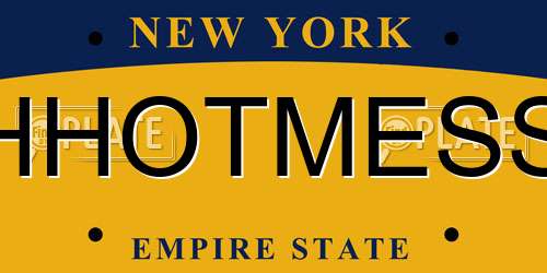 HHOTMESS New York License Plate