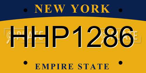 HHP1286 New York License Plate