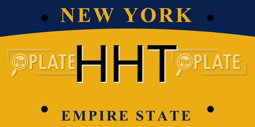HHT New York License Plate