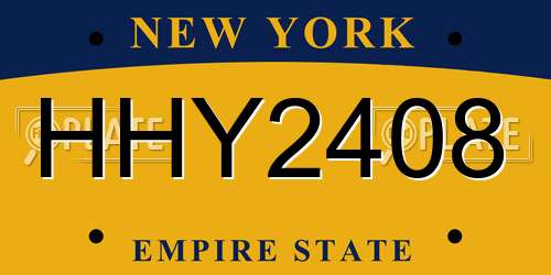 HHY2408 New York License Plate
