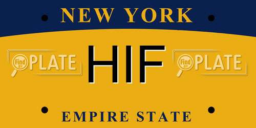 HIF New York License Plate