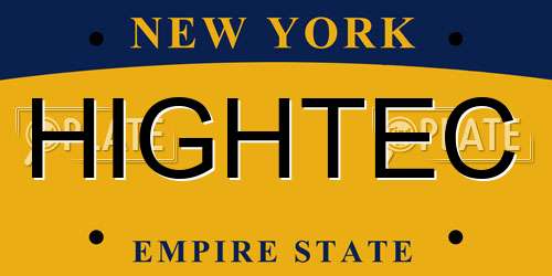 HIGHTEC New York License Plate