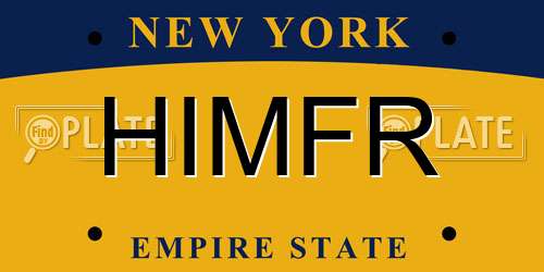 HIMFR New York License Plate